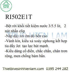 Thông Tin Bồn Cầu Cosani