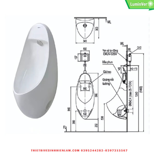 Cấu Tạo Của Bồn Tiểu Nam Nhà Vệ Sinh