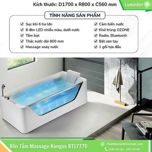 Bồn Tắm Massage Rgbt17770d